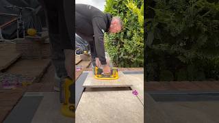 Installing over 50m2 of quartz gold porcelain ✅ #outdoorliving #porcelain #patio #dewalt #d5