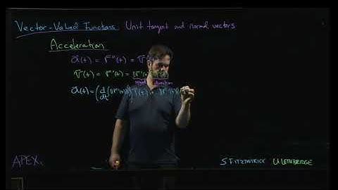 Vector-Valued Functions - Unit Tangent and Normal Vectors: 07. Acceleration