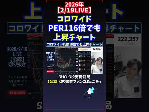 【2/19LIVE】コロワイドPER116倍でも上昇チャート #日経平均株価 #投資