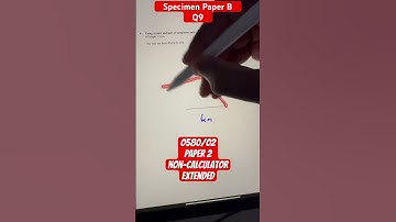 0580/02B/SP/25 | Q9 | Cambridge IGCSE Math extended Specimen Paper 2  #mathshorts #extendedmath