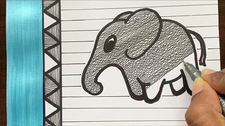 Zentangle inspired art | Elephant #askicrafts