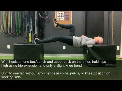 Elevated Single Leg Hamstring Bridge