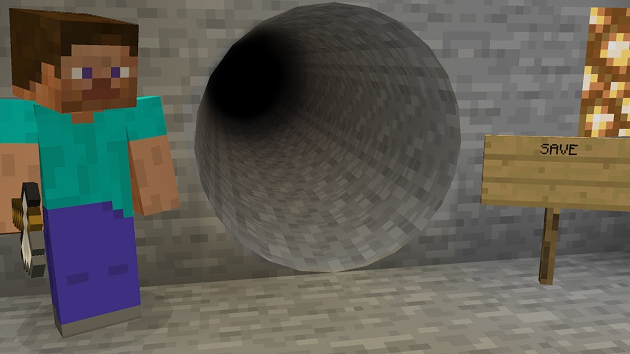 WHAT is INSIDE this BIG HOLE in minecraft ??? Scooby Craft YouTube