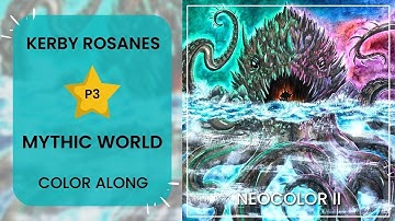 MYTHIC WORLD by Kerby Rosanes | Kraken part 3 with Neocolor 2 | Adult colouring tutorial