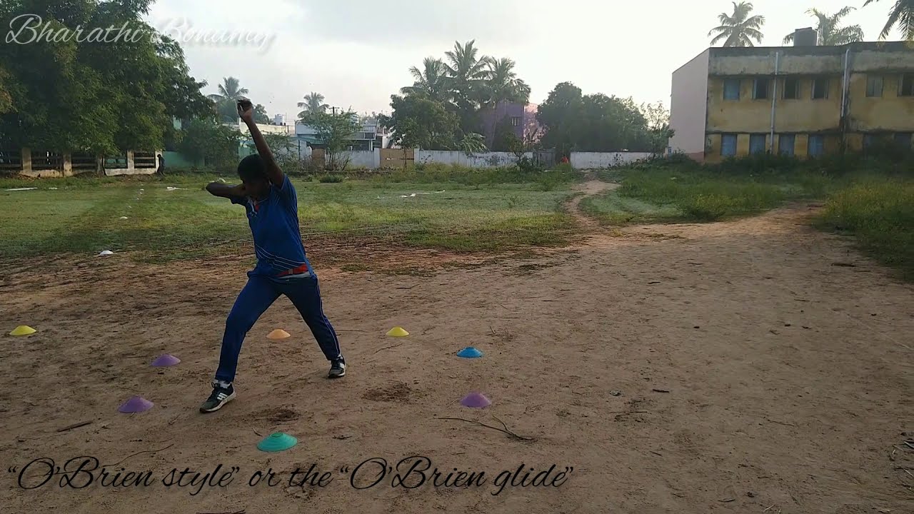 Slow motion ShotPut Throwing Action Standing Throwing Action “O