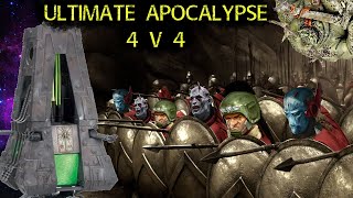 Dawn of War Ultimate Apocalypse: 4 vs 4 Tau, Chaos, Imperial Guard vs Chaos, IG, DH, Demons