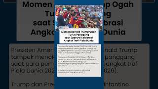 Momen Donald Trump Ogah Turun Panggung Ikut Berdiri saat Spanyol Selebrasi Angkat Trofi Piala Dunia