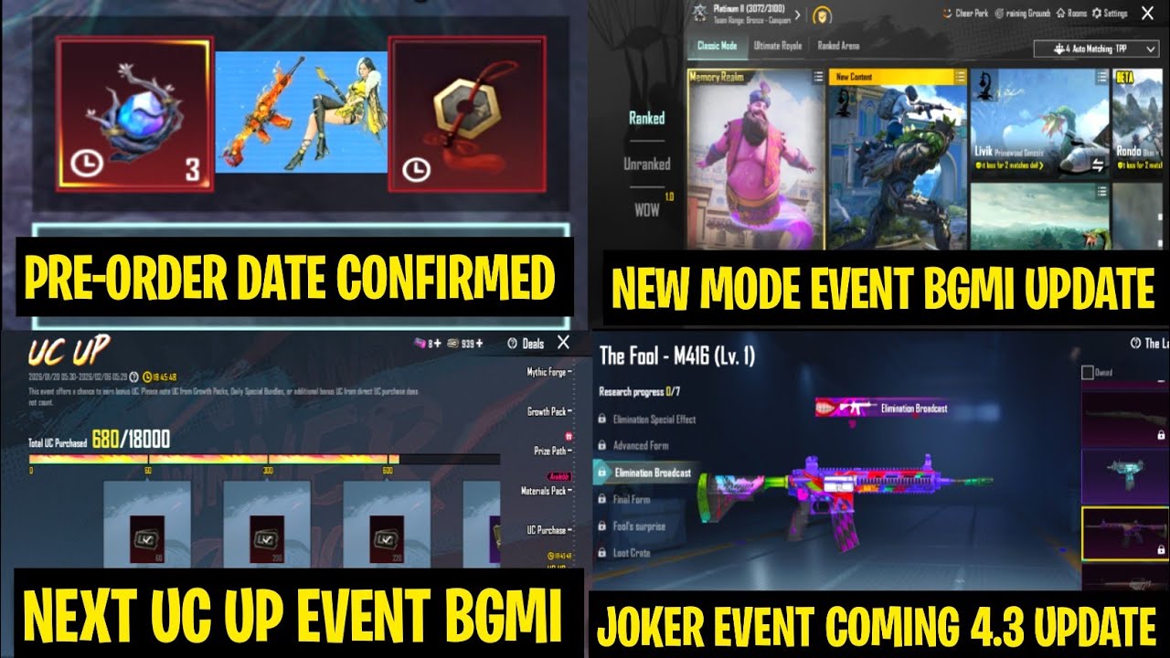 Good News 😍 Joker Event Return | Pre-Order Date Confirmed | Next Ultimate set | Bgmi New Mode Update