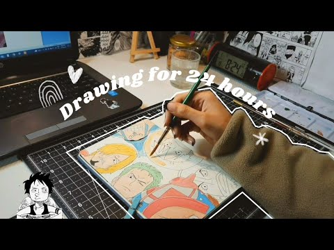 I DRAW for 24 HOURS challenge - YouTube