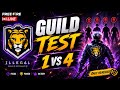 FREE FIRE LIVE 🔴 ILLEGAL GUILD TEST 1VS4 | Can yOU Clutch Against 4 Players? | ACE8 GAMING