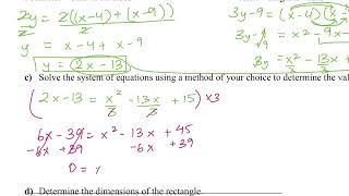 Math 20-1 Chapter 8 Review: Systems of Equations