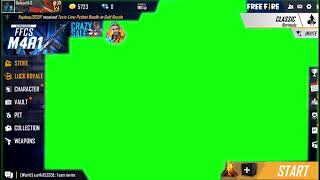 free fire green screen effect new #short video||free fire lobby green screen mode_Garena Free Fire screenshot 4