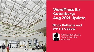 Introduction to YorkU block patterns in WP5 8 by creating a demo page using patterns