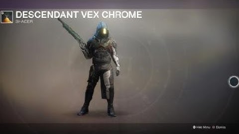 Destiny 2 Hunter with Holdfast Armor and Descendant Vex Chrome Shader