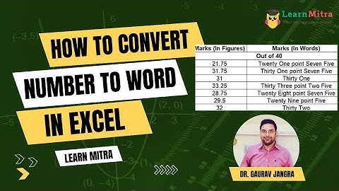 How to Convert Numbers to Word or Text in Excel Sheet | Learn Mitra | Excel Hacks | Tech Hacks 