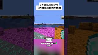 Trapped with 9 YouTubers but EVERY CHUNK IS RANDOMIZED?! 🤯🌍 #shorts #minecraft ctto:baablu #gaming