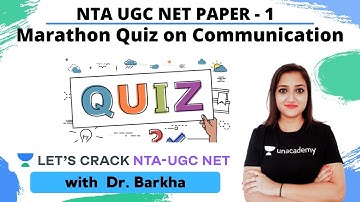 Marathon Quiz on Communication | Paper 1 |  NTA-UGC NET |  Dr. Barkha