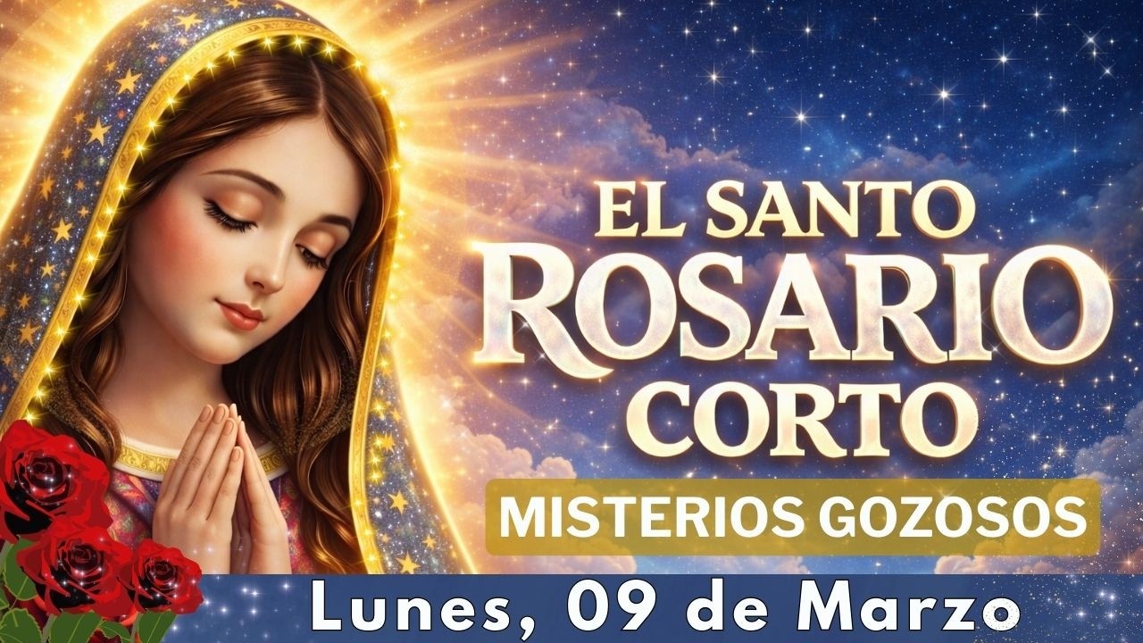 🙏Santo Rosario Corto | Lunes 09 de Marzo 2026 | Misterios Gozosos 📿