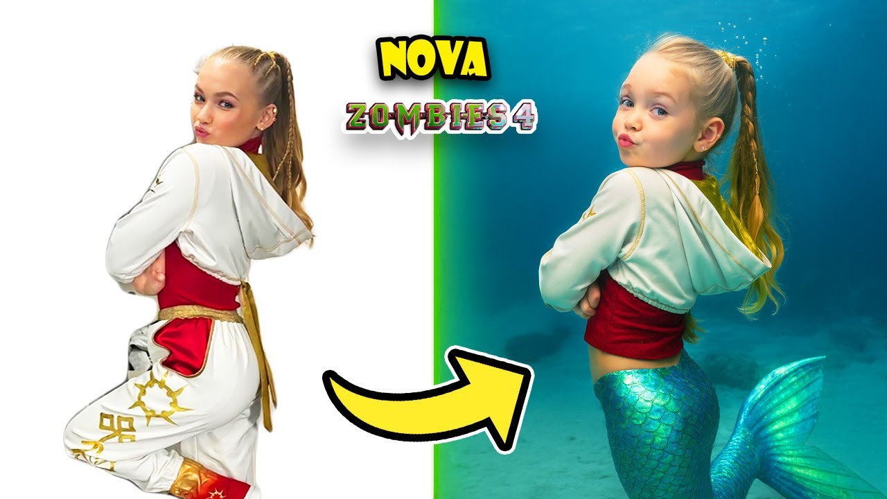 Zombies 4: Dawn of the Vampires as MERMAID BABY 🧟‍♀️+Guess the DANCE| Nova,...