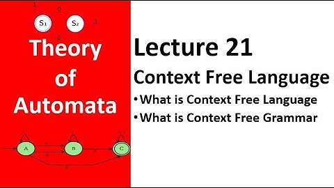 Context Free Language Examples in Theory of Automata | Context Free Language in Automata Lecture 21