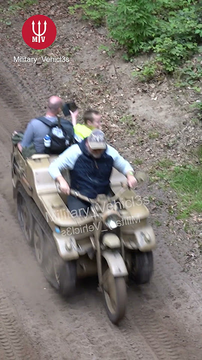 How fast is a Kettenkrad 💨💥 #ww2 #military #vehicles #motorbike #wwii #speed #army #warmachine #ww