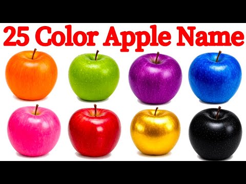 25 Colourful Apples Names for Kids | Apple Facts | Learn Colourful Apple Pictures | 25 Colourful ...
