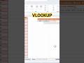 VLOOKUP ka use kaise kare ? | Excel Shorts Hindi