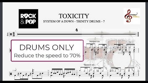 TOXICITY -System Of A Down - DRUMS ONLY and DEMO TRACK - Trinity Rock & Pop Drums - Grade 7