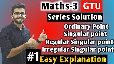 Series Solution of Differential Equation in Hindi | Ordinary Point | Singular Point | ISP | RSP |#1