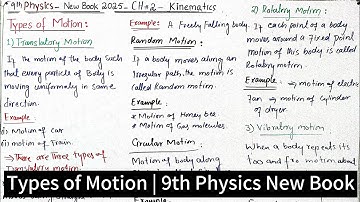 Types of Motion | Translatory Motion | Rotatory Motion | Vibratory Motion | 9th Physics New Syllabus