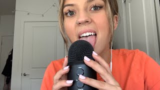 ASMR| INAUDIBLE WHISPERING & CRISP MIC LICKS