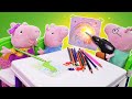 Свинка Пеппа и шумная дрель. Смешные видео для детей про игрушки Свинка Пеппа на русском языке