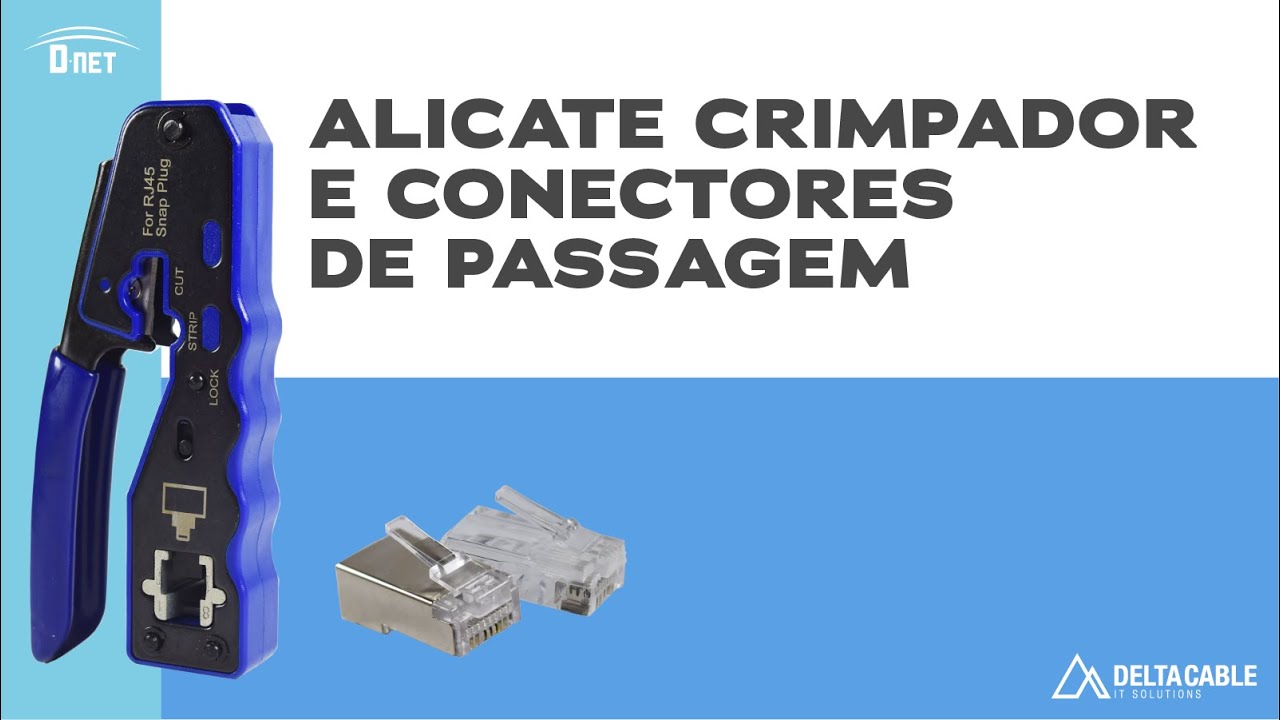 Alicate Ez Crimp Crimpagem De Cabos Conector Rj45 Passagem