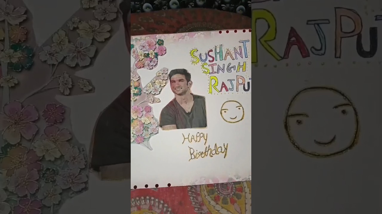 SSR Birthday Card Design 🥺😘💓# shorts # video # SSR
