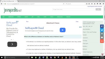 What is the difference between an Interface and an Abstract class? | javapedia.net