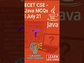 ECET 2026 CSE – 5 Java Programming MCQs | July 21 | Learn New Things