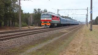 ТЭП70-0225 (БЧ, ТЧ-15 Орша) с поездом №605 Полоцк - Брест (БЧ)