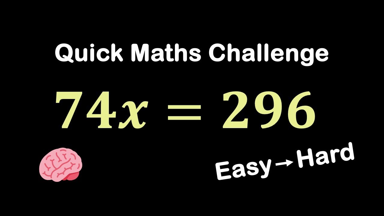 Can you get the hard quadratic? - Quick Maths Challenge 44 - YouTube