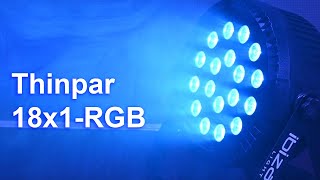 IBIZA THINPAR-18X1RGB - PROJECTEUR PAR EXTRA-PLAT - 18 LED RGB 1W