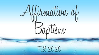 Affirmation of Baptism Slideshow
