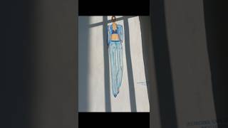 Denim / Jeans Texture Fashion Illustration 👖 Easy Fabric Texture Drawing