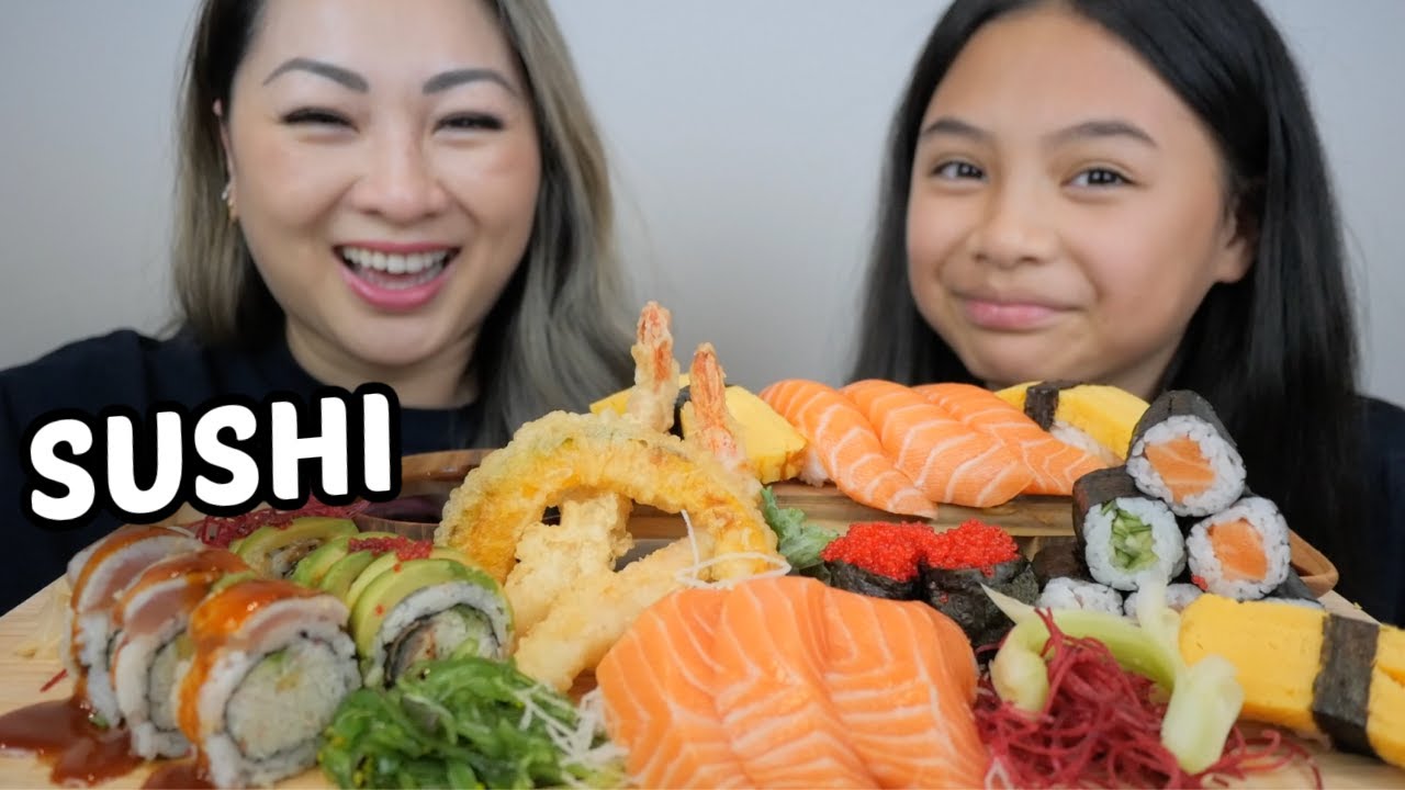 СУШИ * Ассорти из суши, нигири, сашими, роллов Макки и роллов премиум-класса | Сисси и Эмма