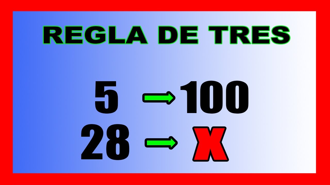 ✅👉 Regla de 3  ✅ Como Resolver una Regla de 3