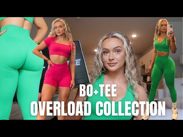 BO+TEE OVERLOAD COLLECTION TRY-ON HAUL & REVIEW seamless leggings spring  2022 activewear 