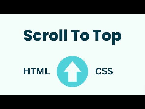 Create a scroll to top button with html css ONLY