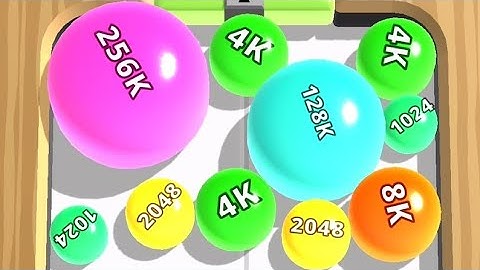 2048 Merge Balls (256k,512k) Level Up Balls, Numbers. Math Games (Max Level) Part 6
