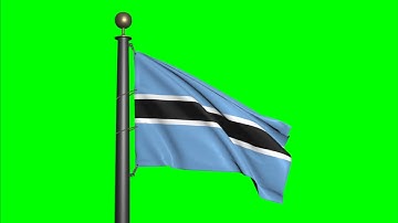 Botswana flag   Green Screen   Motion background   4K UHD 60fps   Royalty Free   Flag footage