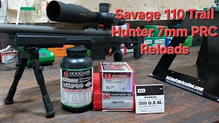 Savage 110 Trail Hunter 7mm PRC Reloading Hornady 180gr Eld M with Hodgdon Retumbo Powder.