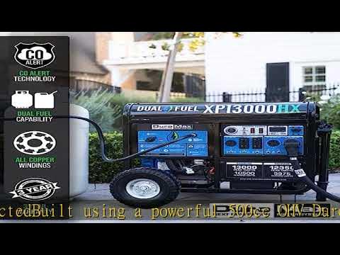 DuroMax XP13000HX Dual Fuel Portable Generator - 13000 Watt Gas or