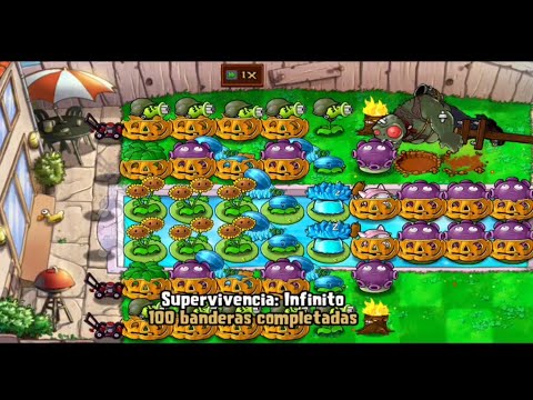 (PVZ) SUPERVIVENCIA INFINITO - ESTRATEGIA DE 10 GUISANTRALLADORAS SIN MAZORCAÑONES / PARTE 2 🌽🌽😎